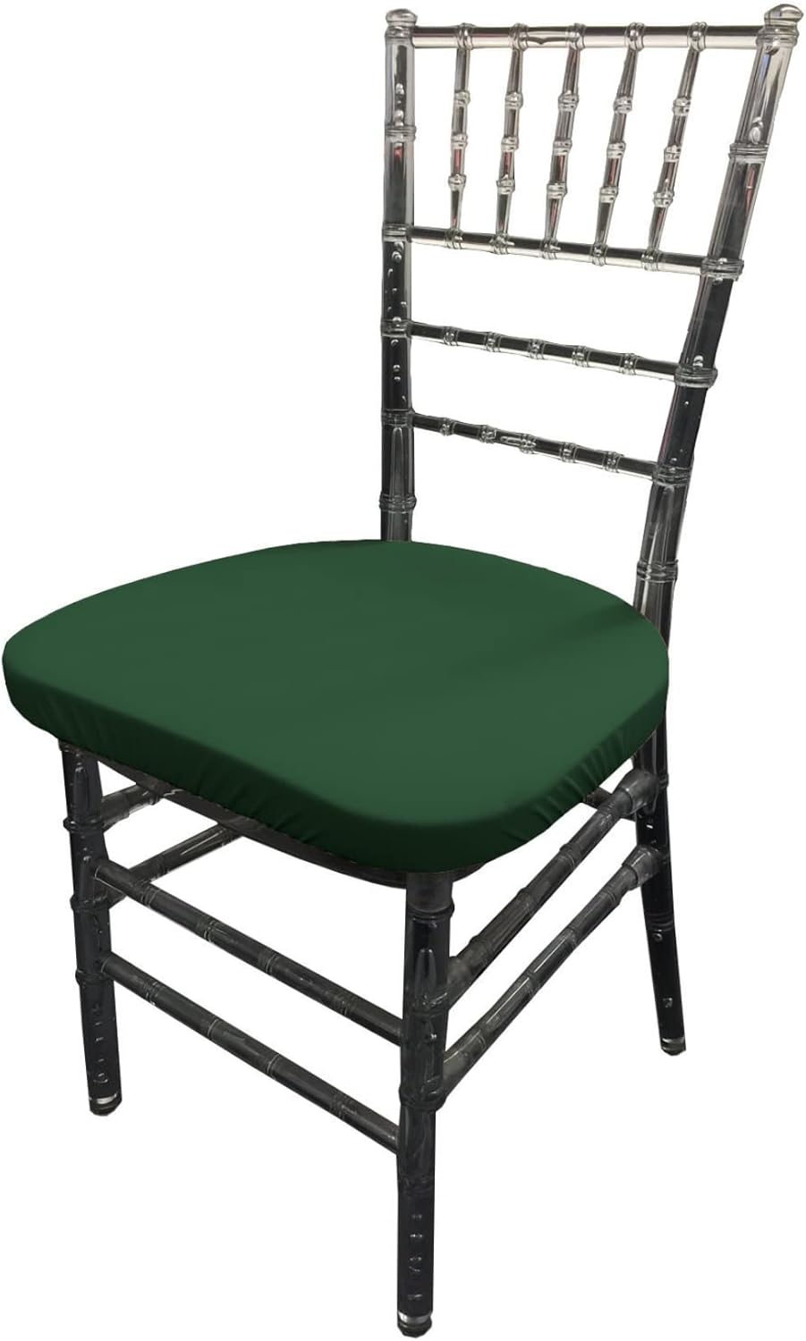 LA Linen Pack-4 Spandex Chiavari Chair Cushion Cover,White