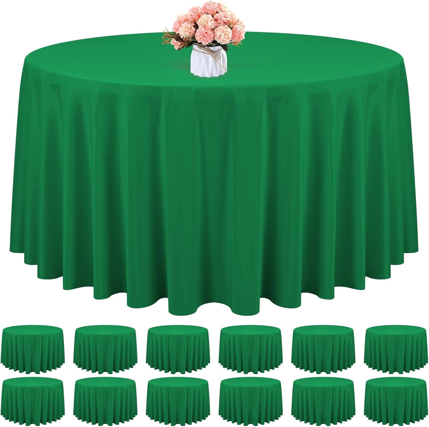 12 Pack Black Square Tablecloths 52 x 52 Inch, Table Cloth for Square Table, Stain and Wrinkle Resistant Washable Fabric Table Cloth, Polyester Tablecloth for Restaurant Banquet Party