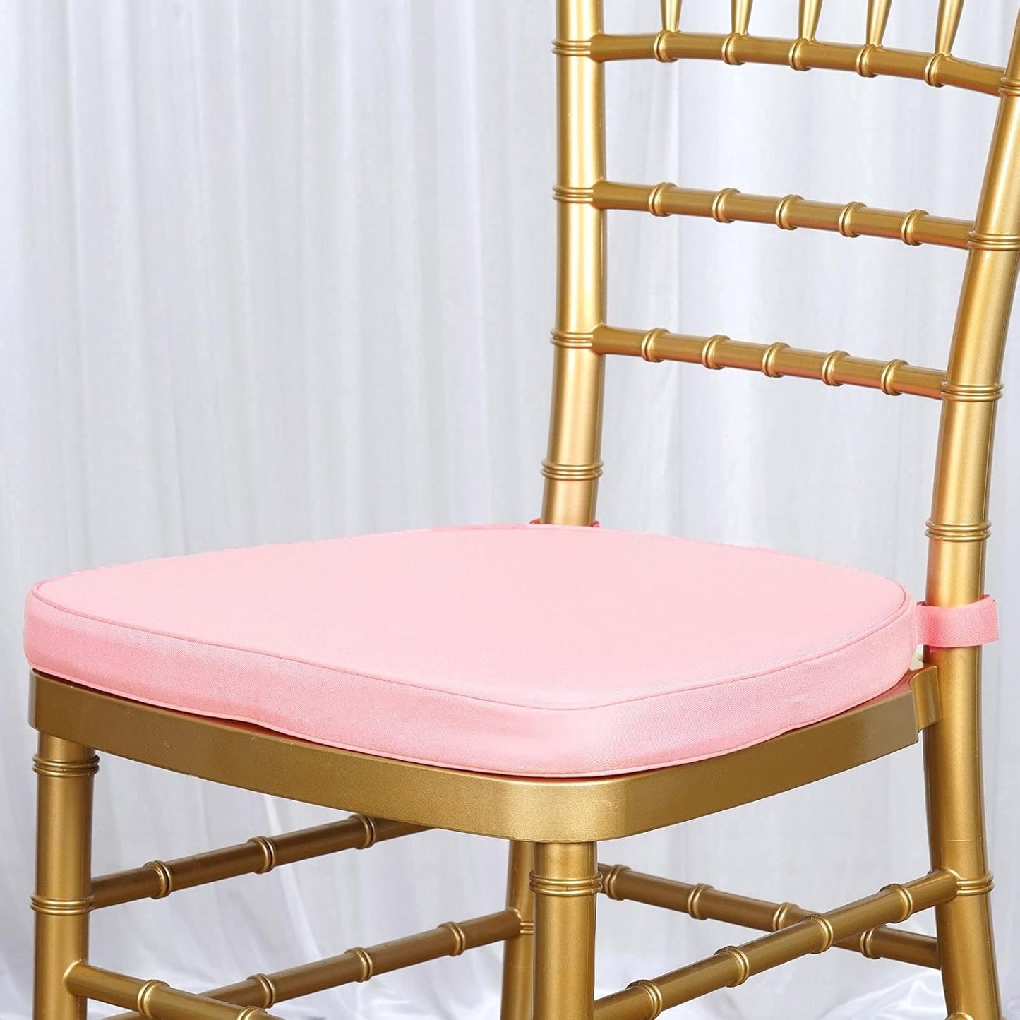 Tableclothsfactory 10PCS White Chiavari Chair Cushion for Wood Resin Chiavari Chairs Party Event Decoration - 2" Thick