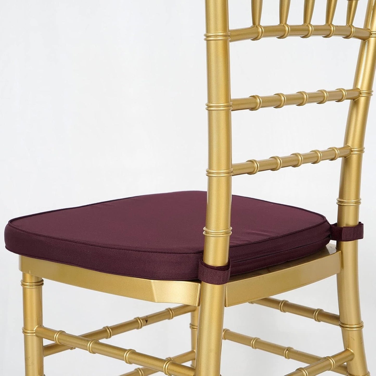 Tableclothsfactory 10PCS White Chiavari Chair Cushion for Wood Resin Chiavari Chairs Party Event Decoration - 2" Thick