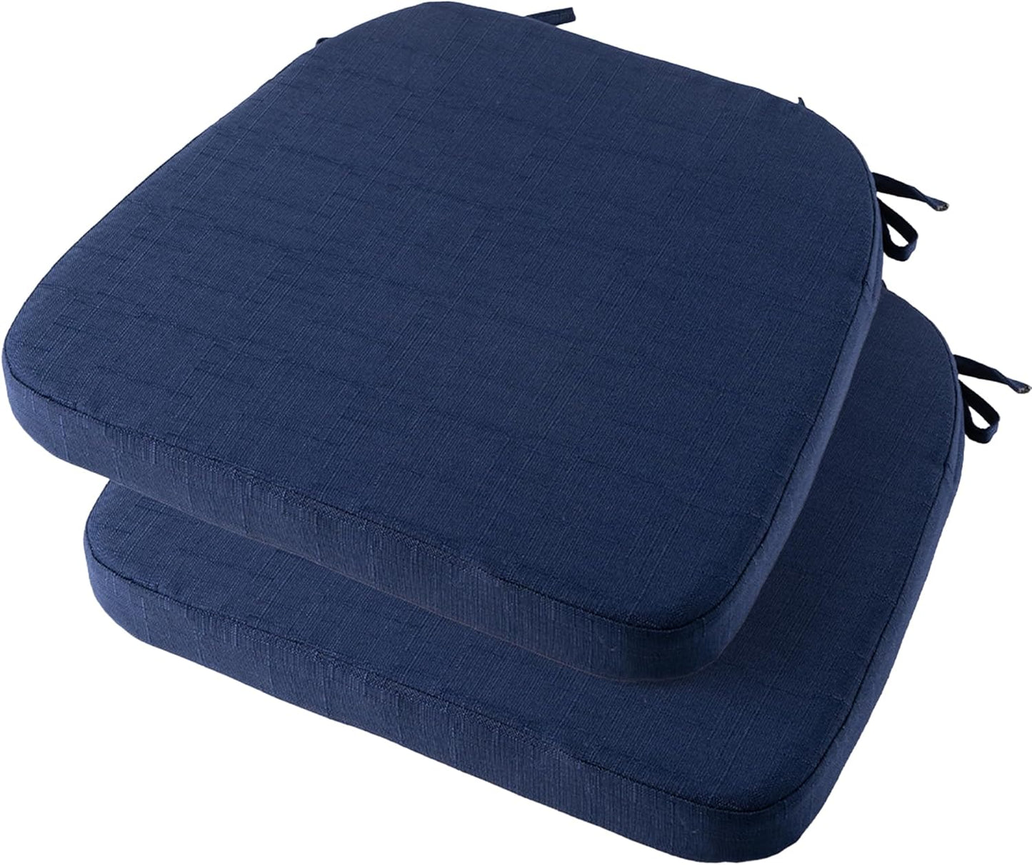 Battilo Chair Cushions for Dining Chairs with Ties, Indoor/Outdoor Kitchen Chair Pad with Non-Slip Backing, Dining Seat Cushion with Machine Washable Removable Cover, 16"x16"x2", Set of 2, Sage Green