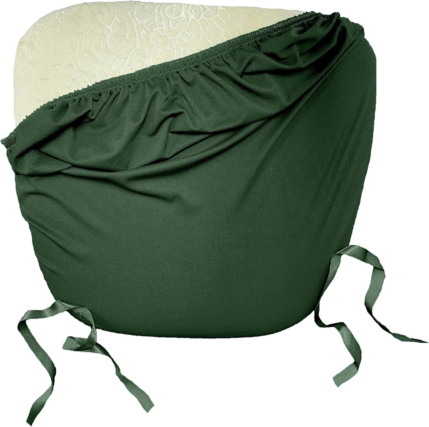 LA Linen Pack-4 Spandex Chiavari Chair Cushion Cover,White