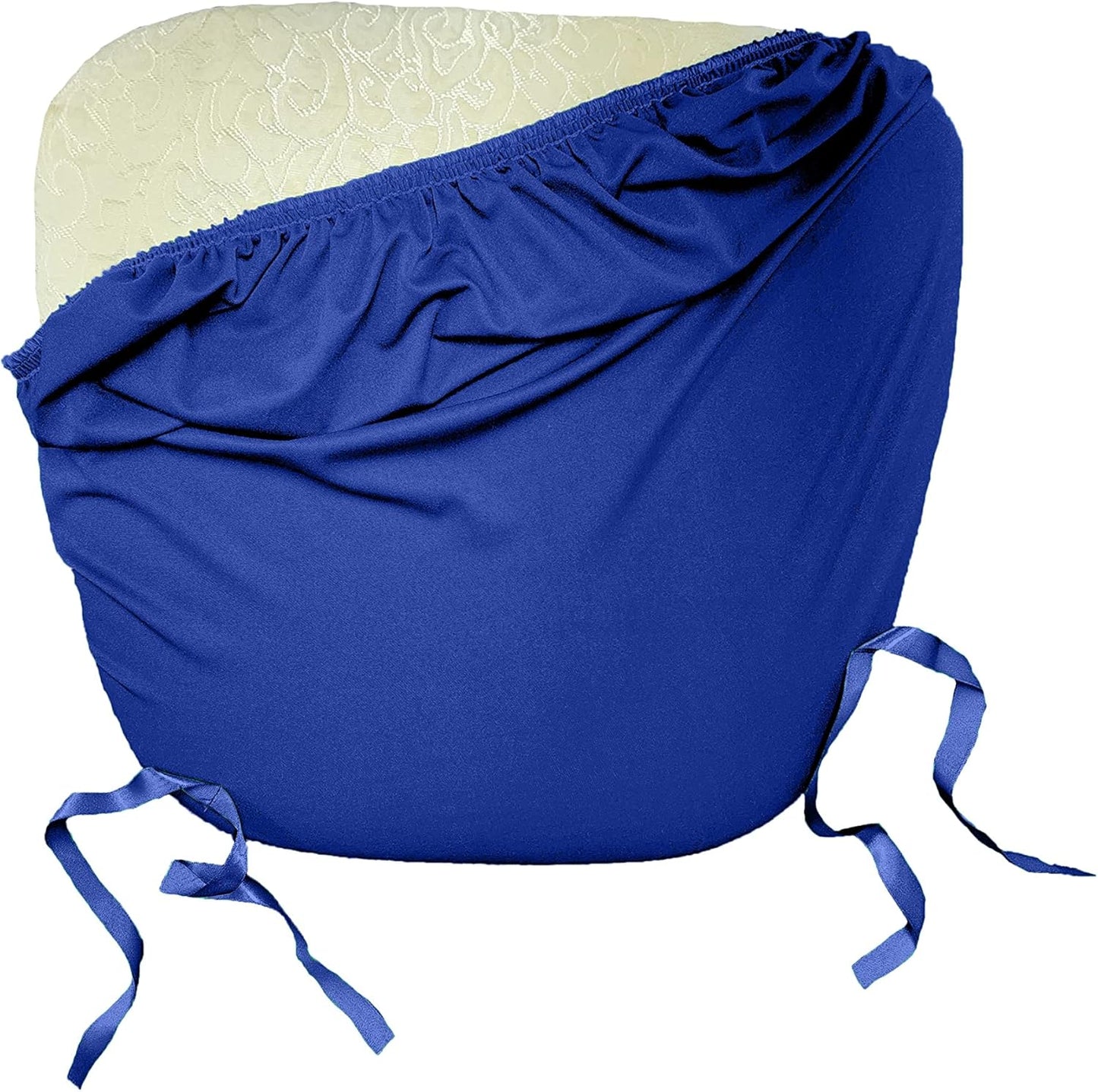 LA Linen Pack-4 Spandex Chiavari Chair Cushion Cover,White
