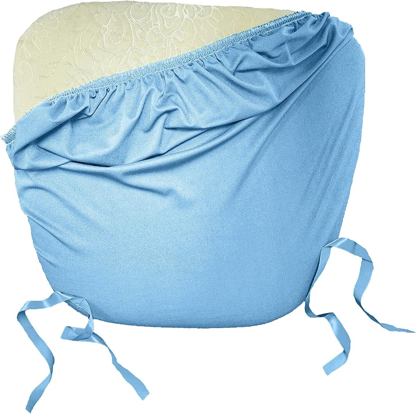 LA Linen Pack-4 Spandex Chiavari Chair Cushion Cover,White