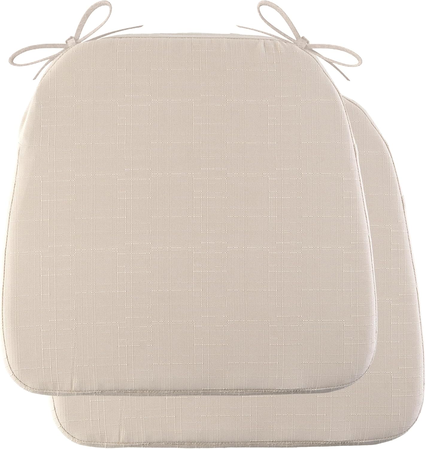 Battilo Chair Cushions for Dining Chairs with Ties, Indoor/Outdoor Kitchen Chair Pad with Non-Slip Backing, Dining Seat Cushion with Machine Washable Removable Cover, 16"x16"x2", Set of 2, Sage Green