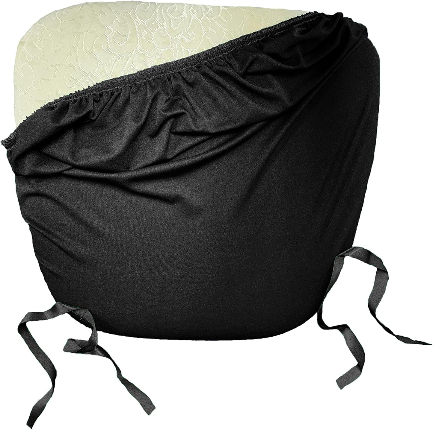 LA Linen Pack-4 Spandex Chiavari Chair Cushion Cover,White