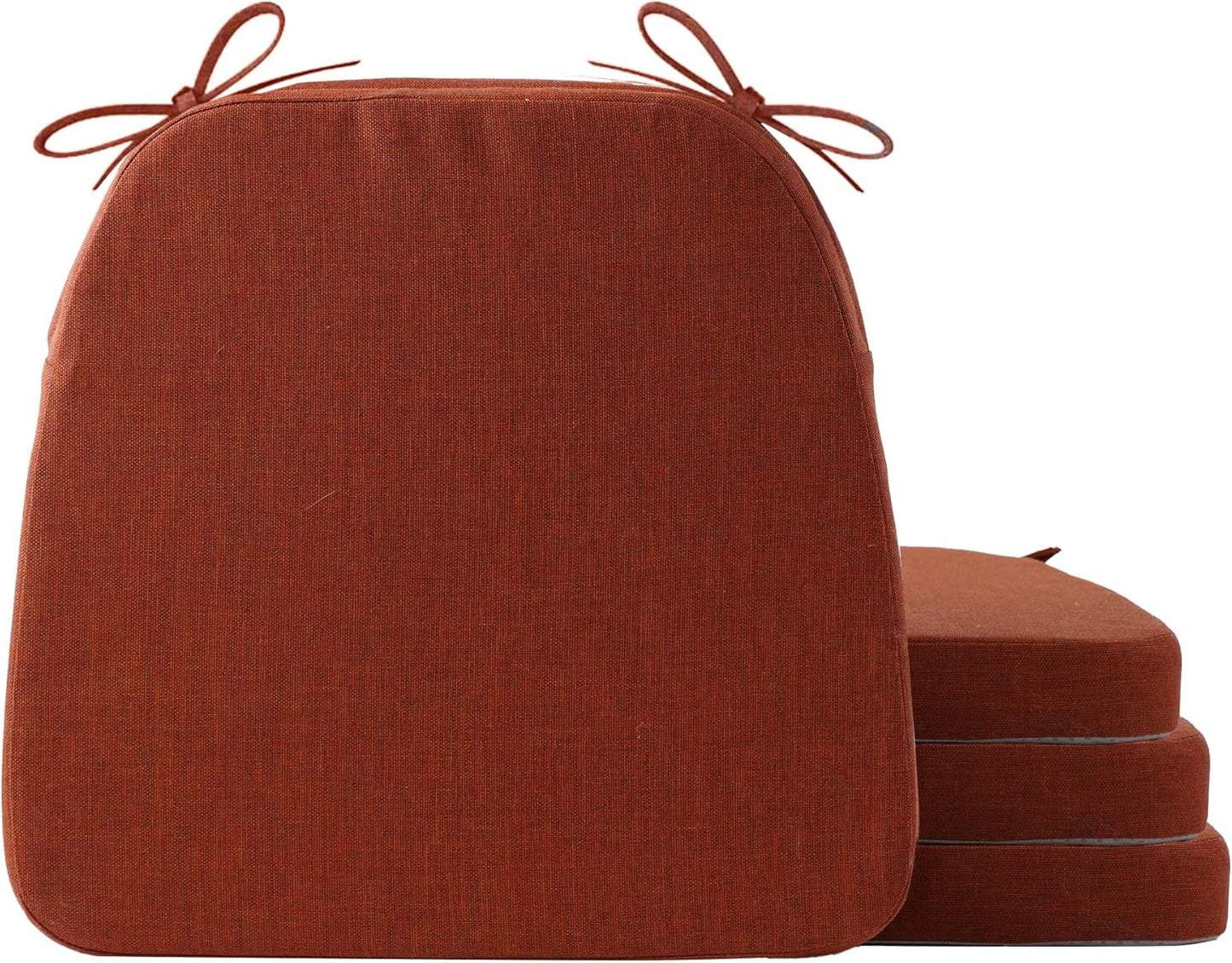 Battilo Chair Cushions for Dining Chairs with Ties, Indoor/Outdoor Kitchen Chair Pad with Non-Slip Backing, Dining Seat Cushion with Machine Washable Removable Cover, 16"x16"x2", Set of 2, Sage Green