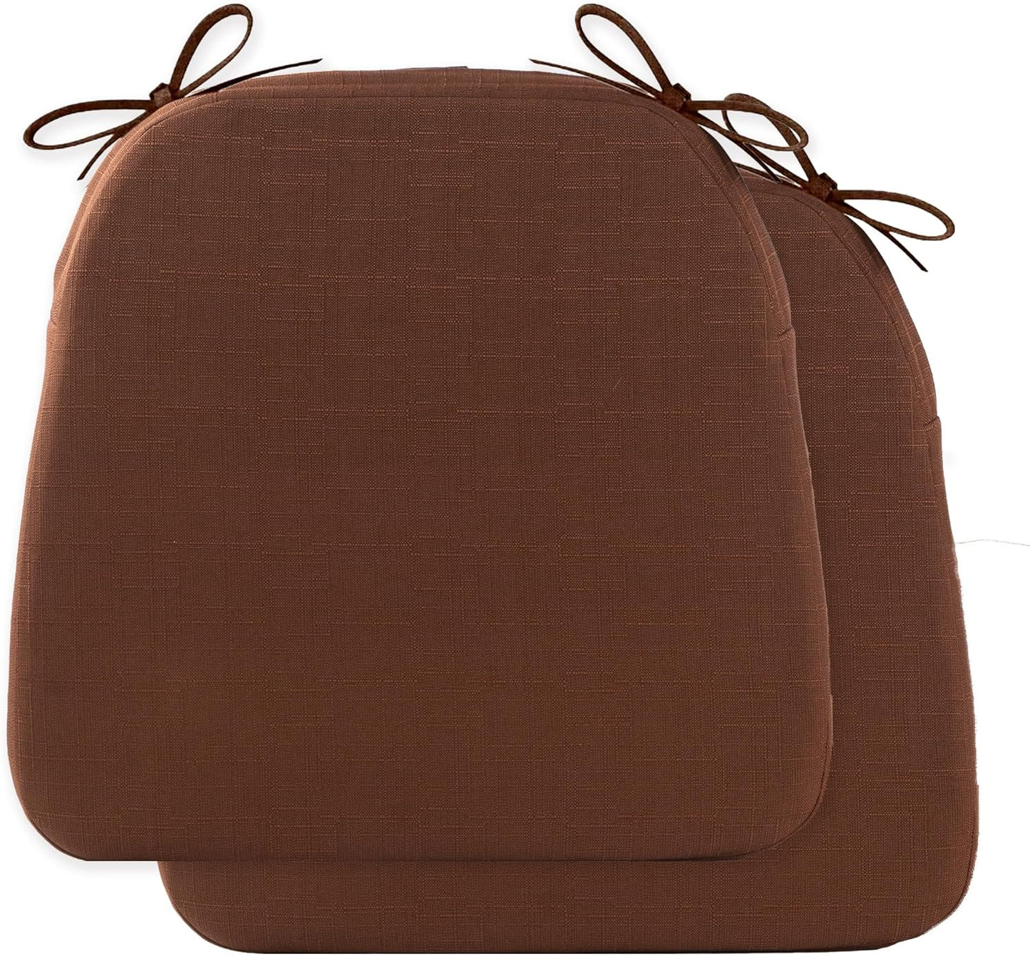 Battilo Chair Cushions for Dining Chairs with Ties, Indoor/Outdoor Kitchen Chair Pad with Non-Slip Backing, Dining Seat Cushion with Machine Washable Removable Cover, 16"x16"x2", Set of 2, Sage Green